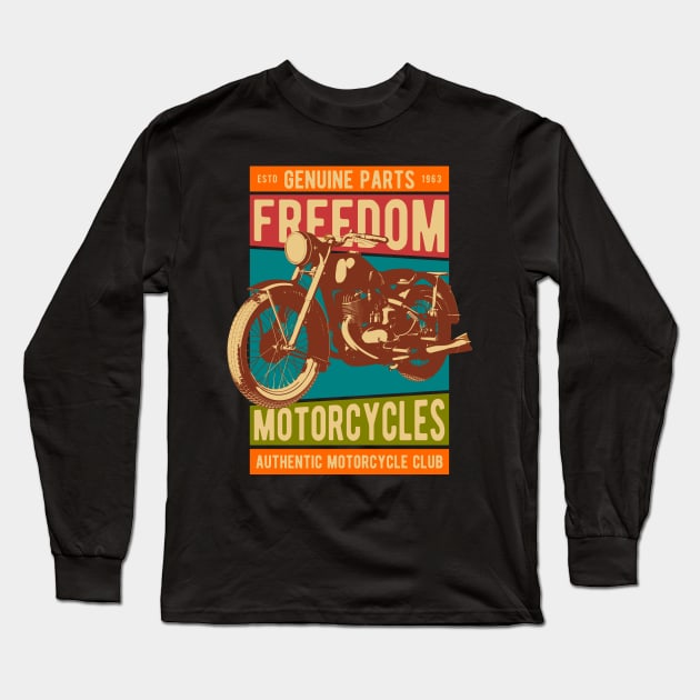 Motorcycle freedom custom garage Long Sleeve T-Shirt by SpaceWiz95